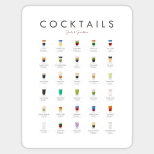 Cocktails Shots And Shooters Sticker